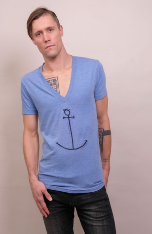 anchor v-neck triblend tee-shirt from madeclothing