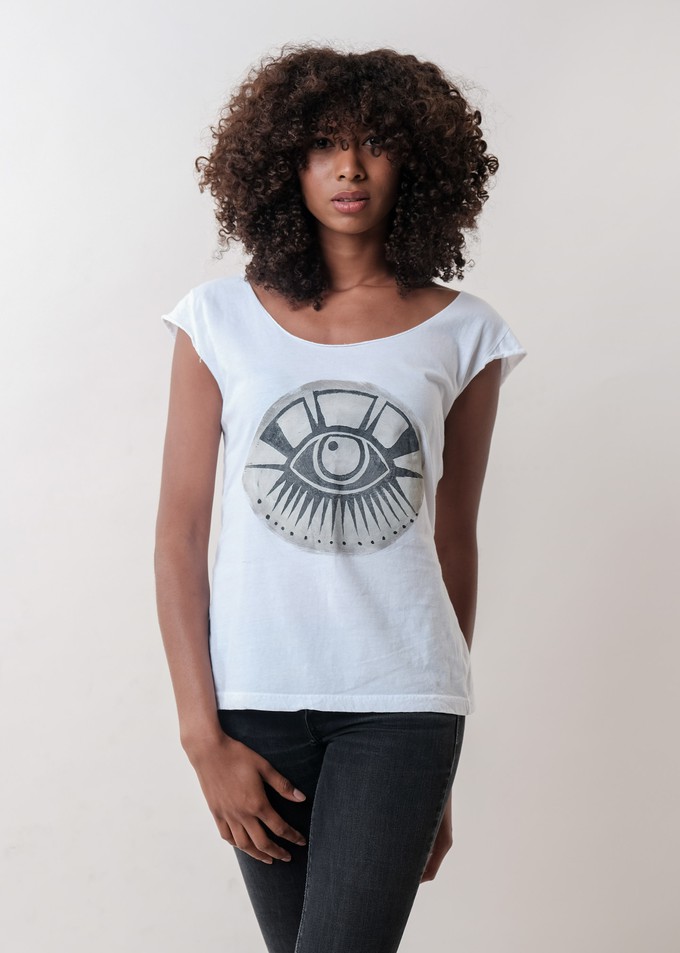 eye cap sleeve tee-shirt from madeclothing