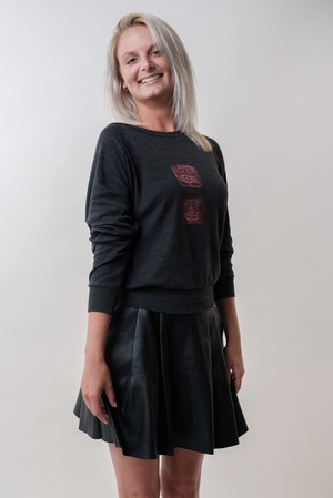 chinese stamp raglan pullover from madeclothing