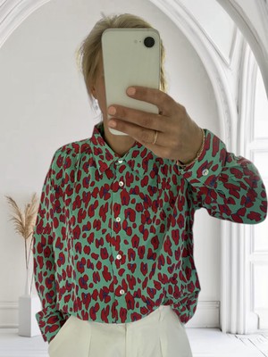 Blouse Yara Panter Green from Marjolein Elisabeth