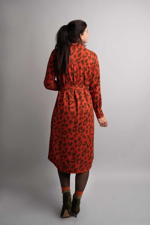 Merel Red Leopard jurk from Marjolein Elisabeth