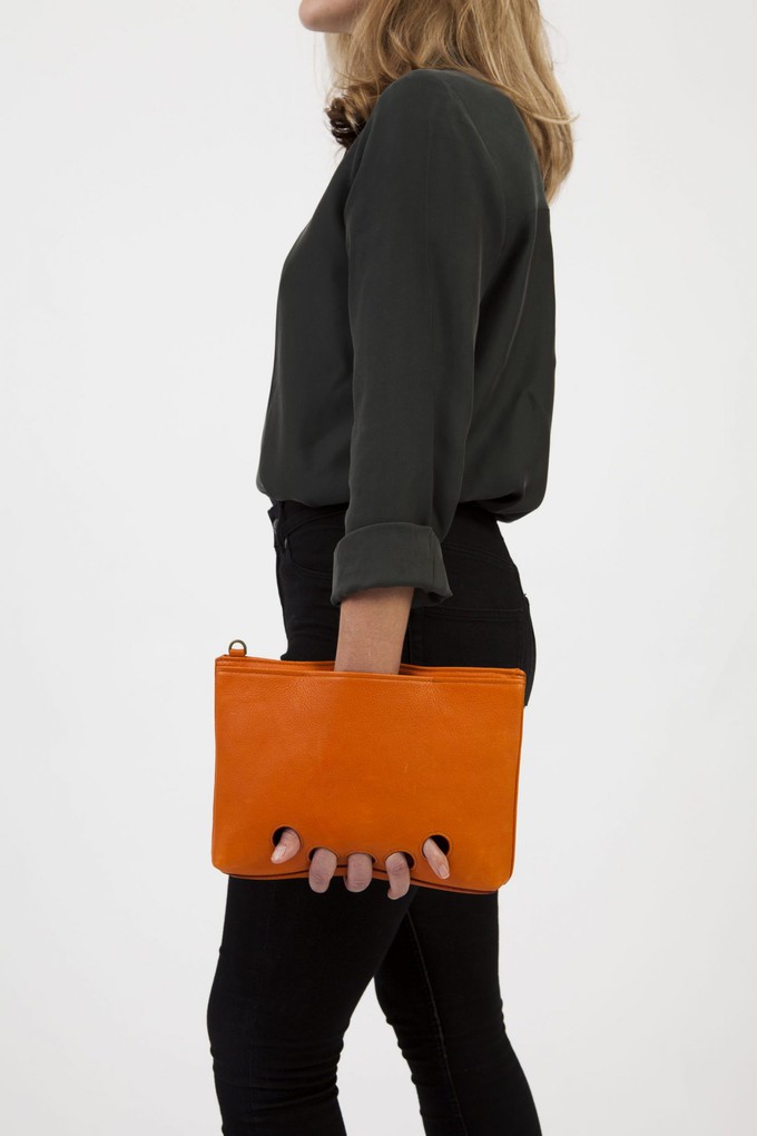 CLOSE clutch orange from Marlene Fernandez