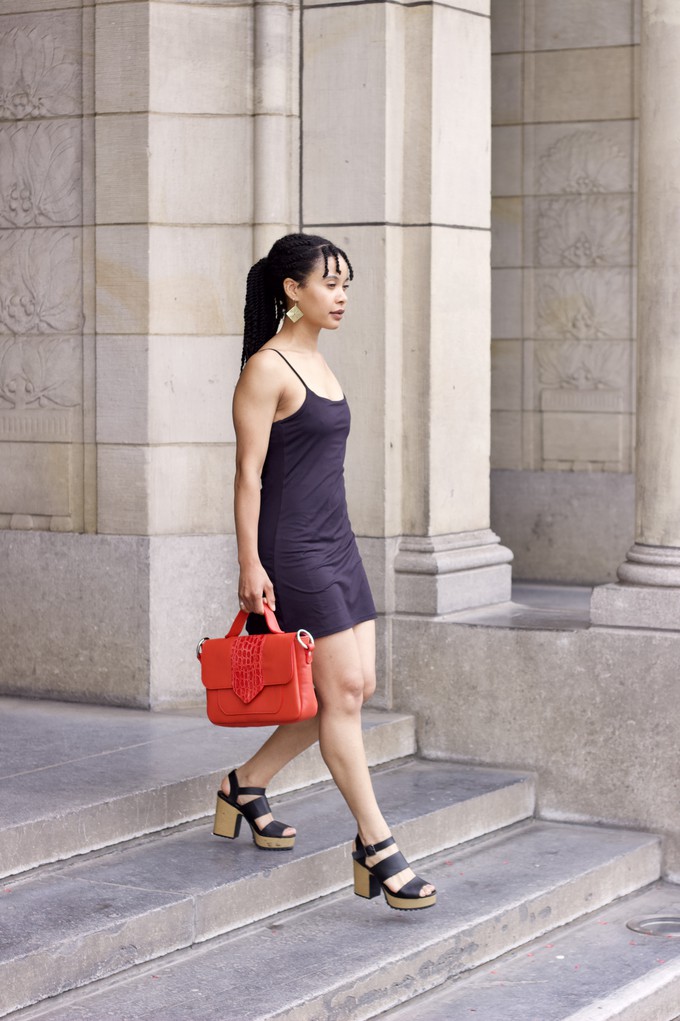 Naïma Bag medium Coral Red from Marlene Fernandez