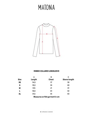 Ribbed Collared Longsleeve maroon from Matona