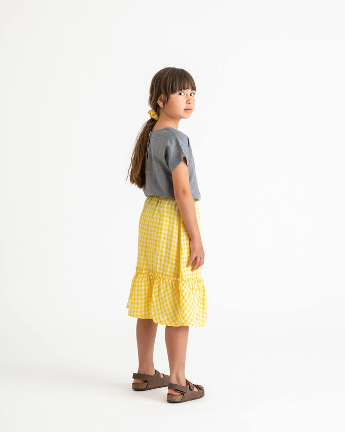 Ruffled Skirt yellow gingham from Matona