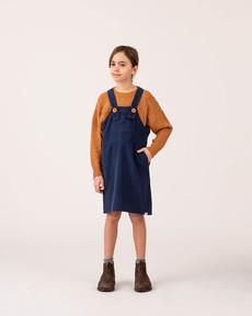 Retro Pinafore Dress nightfall via Matona