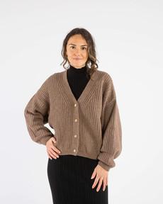 Organic Knit Cardigan sepia via Matona