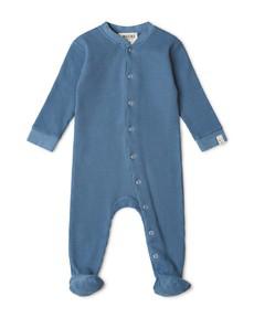 Basic Footed Pajama smoky blue van Matona