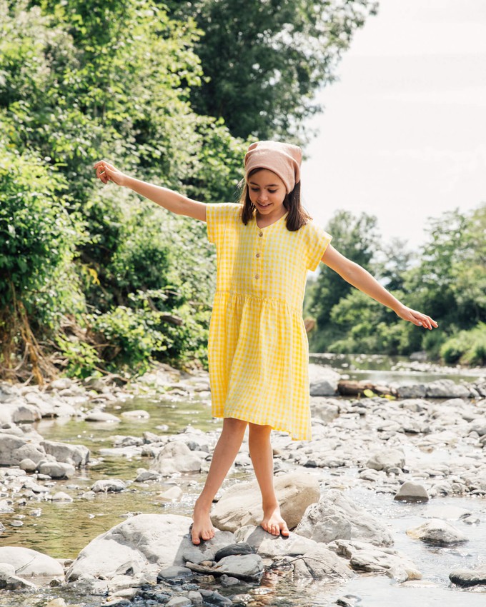 Simple Dress yellow gingham from Matona