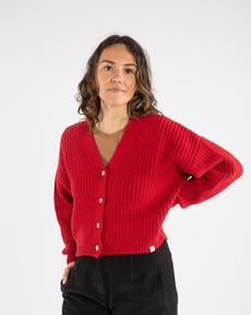 Organic Knit Cardigan poppy via Matona