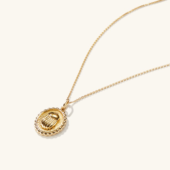 Resilience: Scarab Coin Pendant Necklace from Mejuri