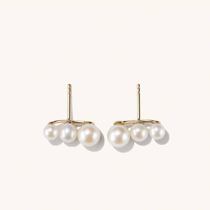 Contrast Pearl Climber Studs from Mejuri