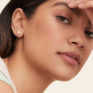 Bold Pearl Ear Jacket Studs from Mejuri
