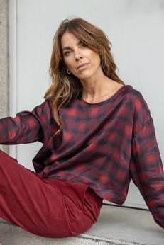 Candy blouse Burgundy blur via Mon Col Anvers