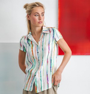 Oase blouse Paint lines from Mon Col Anvers