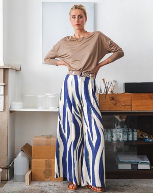 Clay pants Blue zebra from Mon Col Anvers