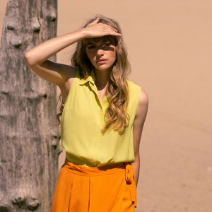 Wadi blouse Lime from Mon Col Anvers