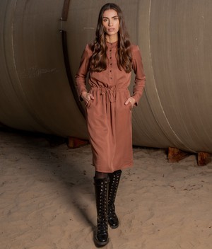 Mimosa dress Mokka - Last size: 38 from Mon Col Anvers