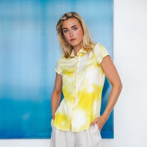 Oase blouse Yellow splash from Mon Col Anvers