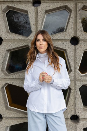 Pixie blouse White dotted from Mon Col Anvers