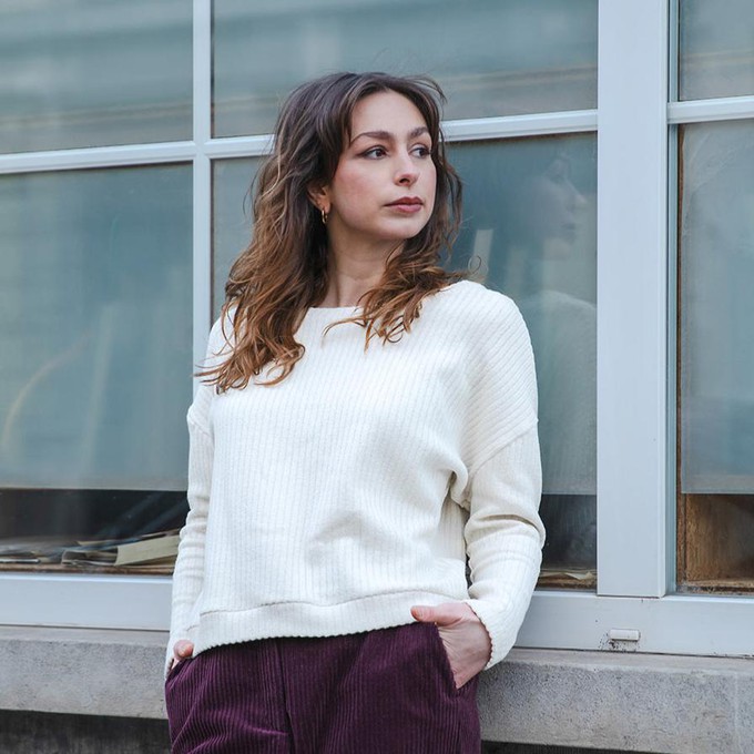 Pia pull Ecru knit from Mon Col Anvers