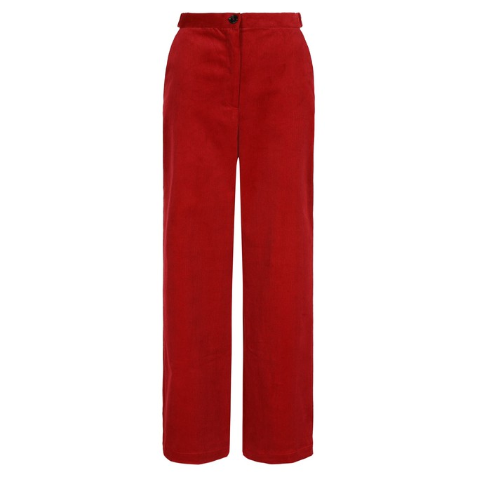 Gaia pants Corduroy red - Last size: 44 from Mon Col Anvers