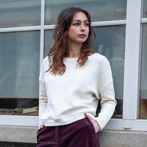 Pia pull Ecru knit from Mon Col Anvers