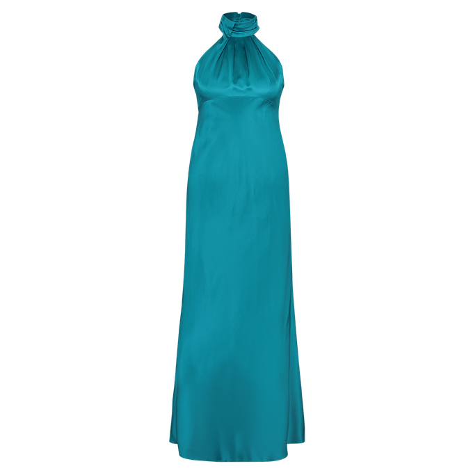 TEAL SILK DRESS from MONIQUE SINGH