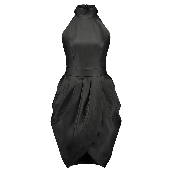 FAUX LEATHER MIDI COCKTAIL DRESS from MONIQUE SINGH