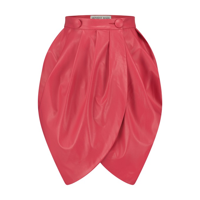 HOT PINK DRAPED SKIRT from MONIQUE SINGH