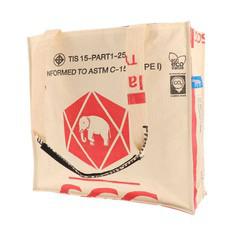 Small shopper van gerecyclede cementzakken - Lundy olifant via MoreThanHip
