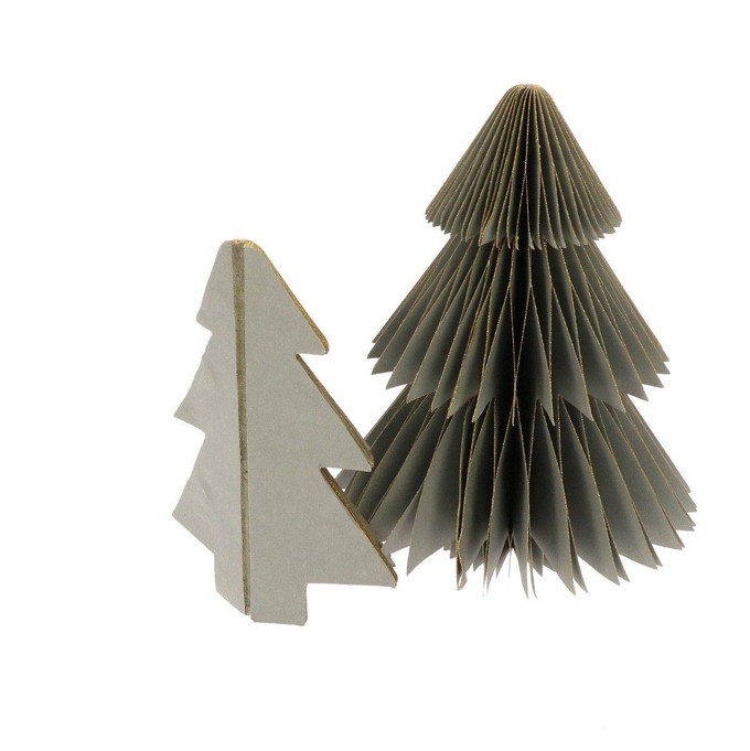 Decoratieve papieren kerstbomen 25/20cm  (set 2 stuks) - Picea antraciet from MoreThanHip