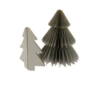 Decoratieve papieren kerstbomen 25/20cm  (set 2 stuks) - Picea antraciet from MoreThanHip