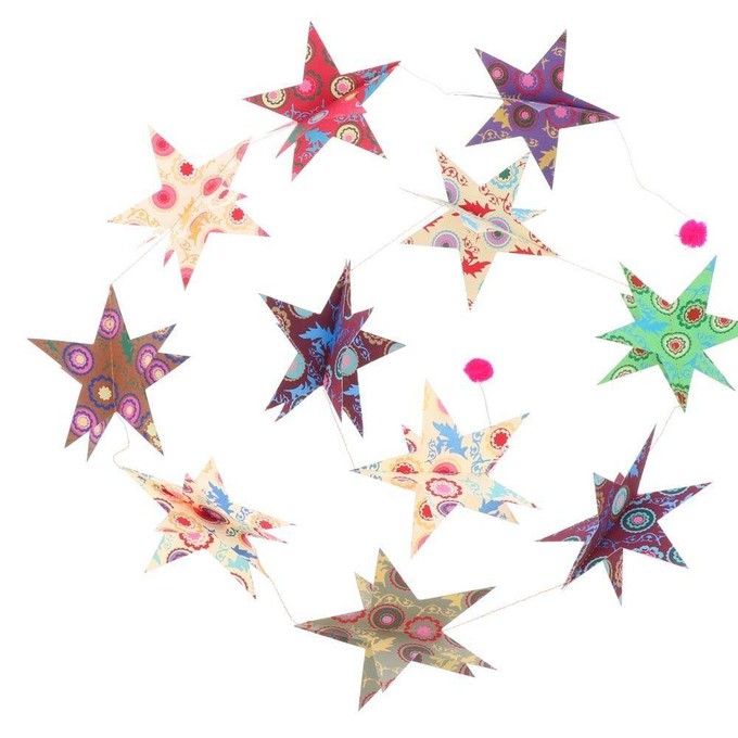 Papieren slinger met 3D sterren - Stella from MoreThanHip