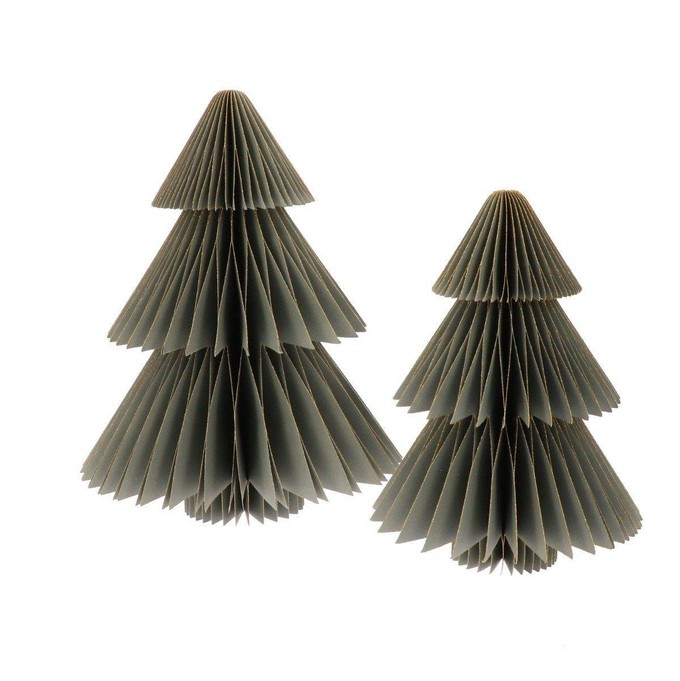 Decoratieve papieren kerstbomen 25/20cm  (set 2 stuks) - Picea antraciet from MoreThanHip