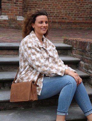 Handtas van mat bruin vintage  ecoleer - Daisy from MoreThanHip