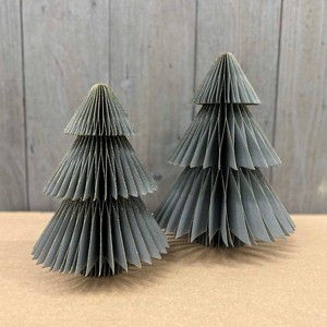 Decoratieve papieren kerstbomen 25/20cm  (set 2 stuks) - Picea antraciet from MoreThanHip