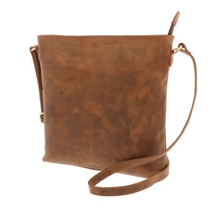 Crossbody schoudertas in mat bruin vintage ecoleer - Bryony from MoreThanHip