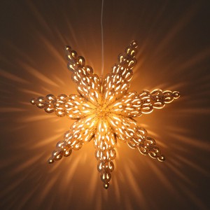 Papieren kerstster Ø60 cm incl. verlichtingskabel - Tara grijs met glitters from MoreThanHip