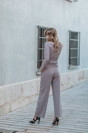 Tracey Trousers Clave - Stripe from M.R BRAVO