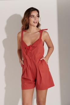 Delphine Jumpsuit Rayon - Red van M.R BRAVO