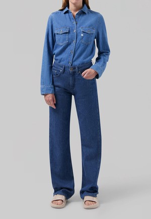 Loose Jamie Flow  -  Stone Indigo from Mud Jeans