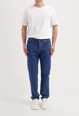 John Mid Straight - Medium Stone from Mud Jeans