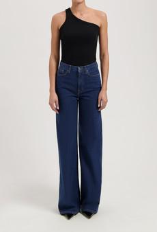 Sara High Loose - Stone Indigo via Mud Jeans