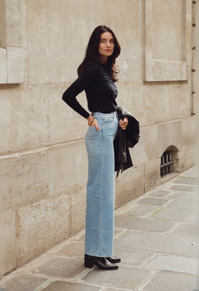 Sara High Loose Flow - Stone Vintage from Mud Jeans