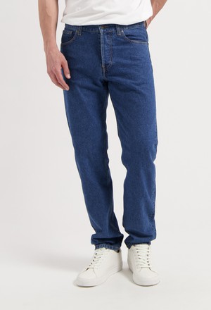 John Mid Straight - Medium Stone from Mud Jeans