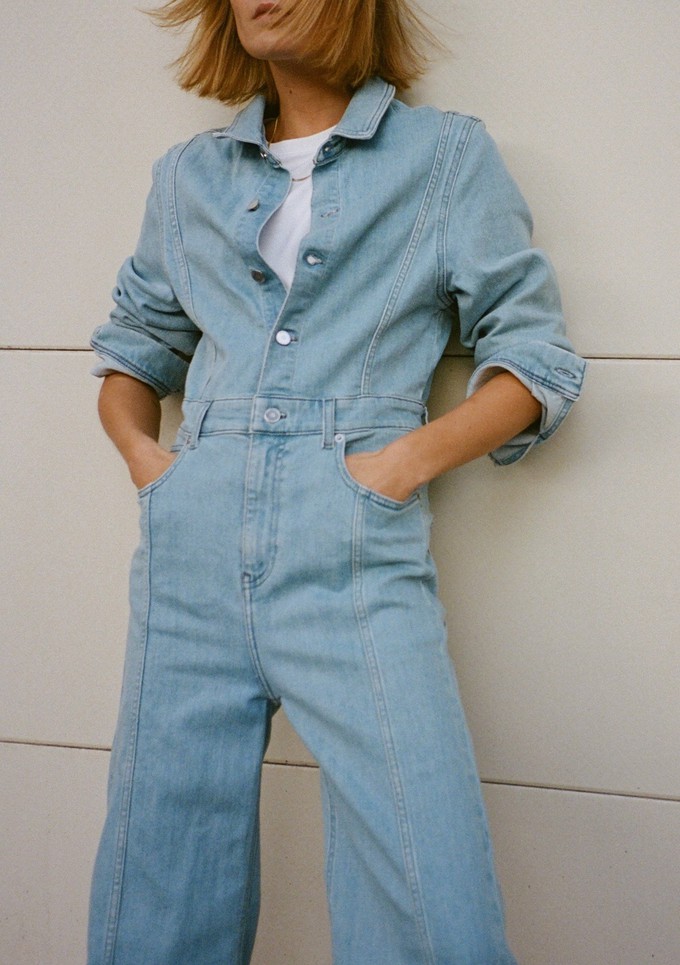Lauren Denim Jumpsuit s/s - Stone Washed from Mud Jeans