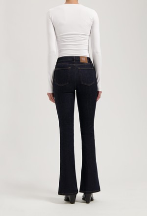 Isy High Flared - Strong Blue from Mud Jeans