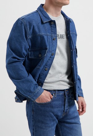 Benny Denim Jacket - Medium Stone from Mud Jeans