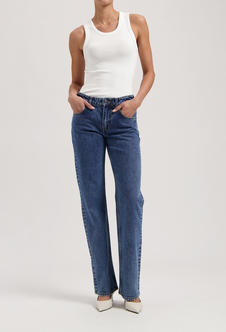 Carry Mid Straight - Stone Vintage from Mud Jeans